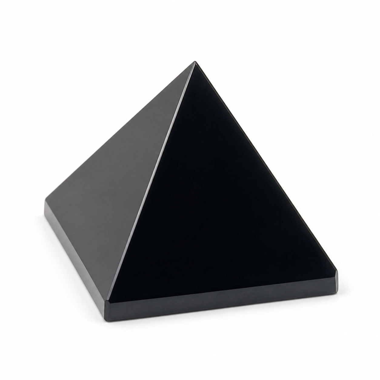 Polierte Obsidian Pyramide