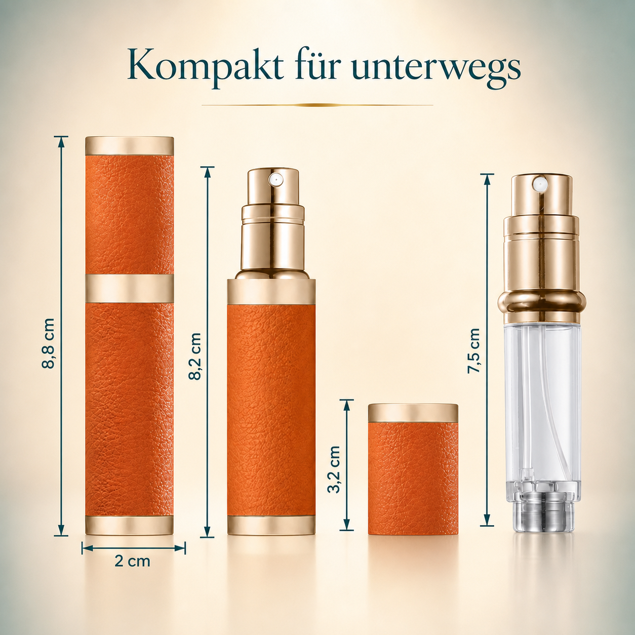 Abmessungen des Parfümzerstäubers