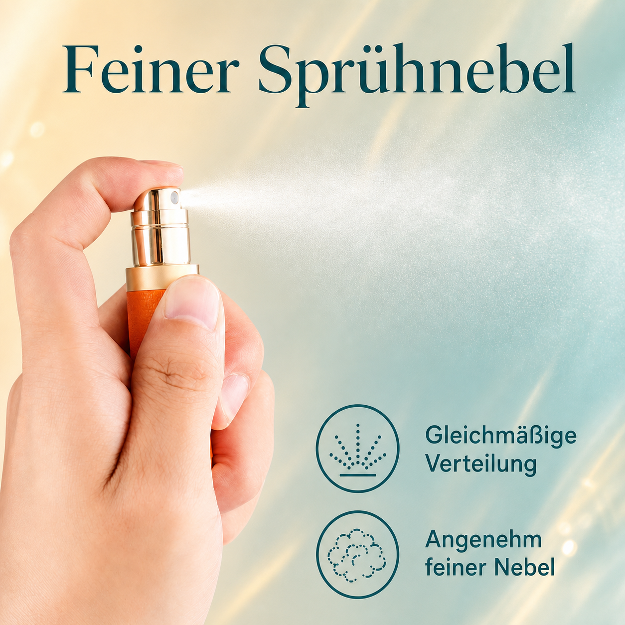 Feiner Sprühnebel beim Parfümzerstäuber
