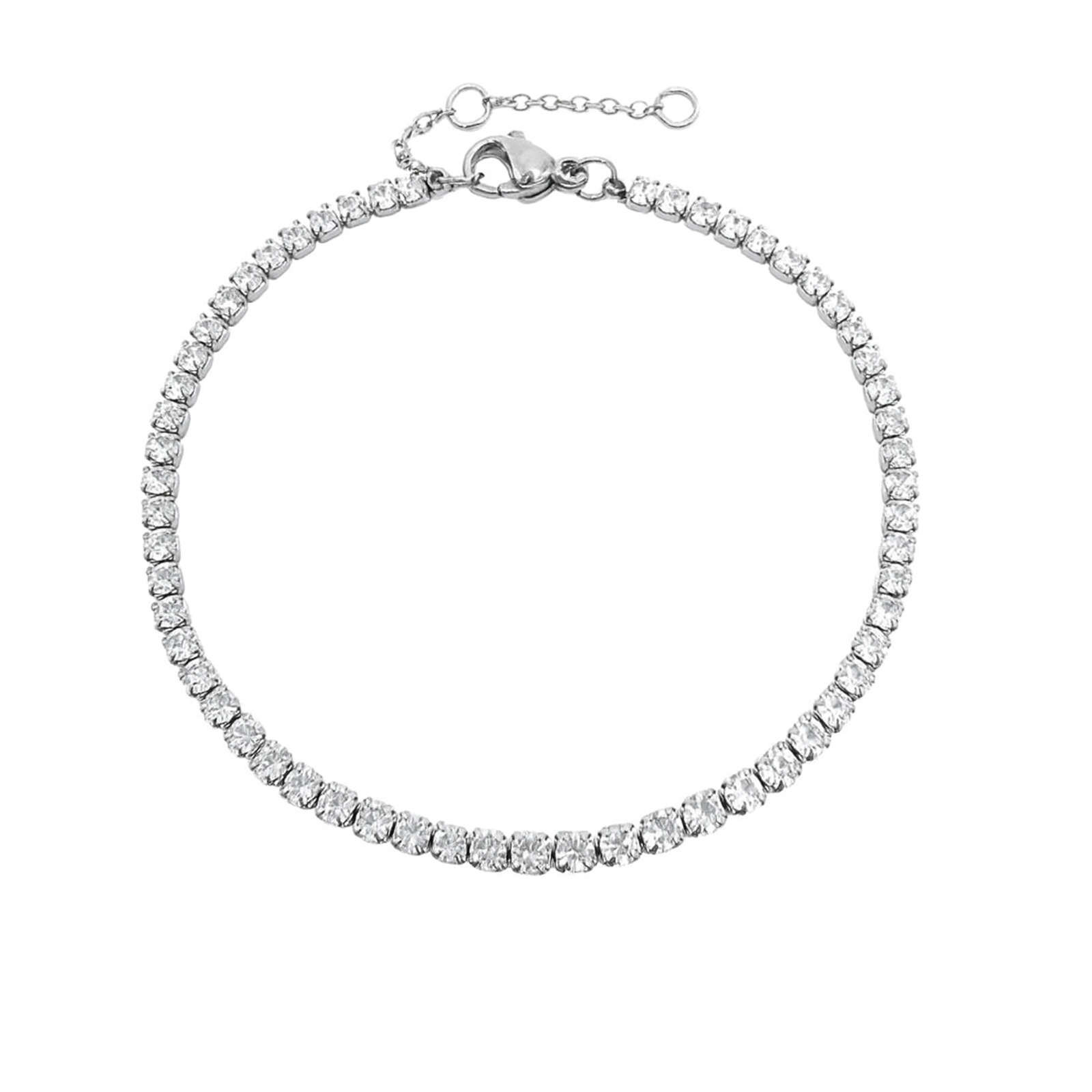 Silberfarbenes Tennisarmband